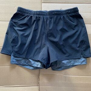 Eddie Bauer Men's Black 2-in-1 Athletic Shorts